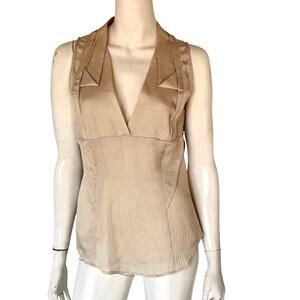 Mackage Collection Silk blouse sz M beige NWT